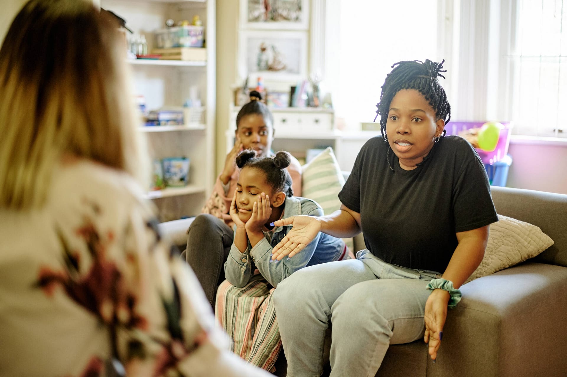 family-therapy-and-mother-with-children-in-counse-2025-04-06-07-17-24-utc Family, therapy and mother with children in counseling session, consulting and help for parenting. .